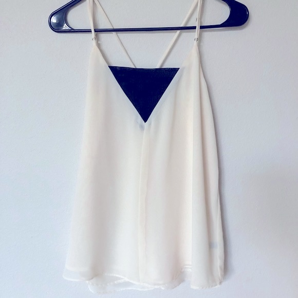 The Limited Tops - The Limited Spaghetti Strap Chiffon Blouse Strappy Tank
